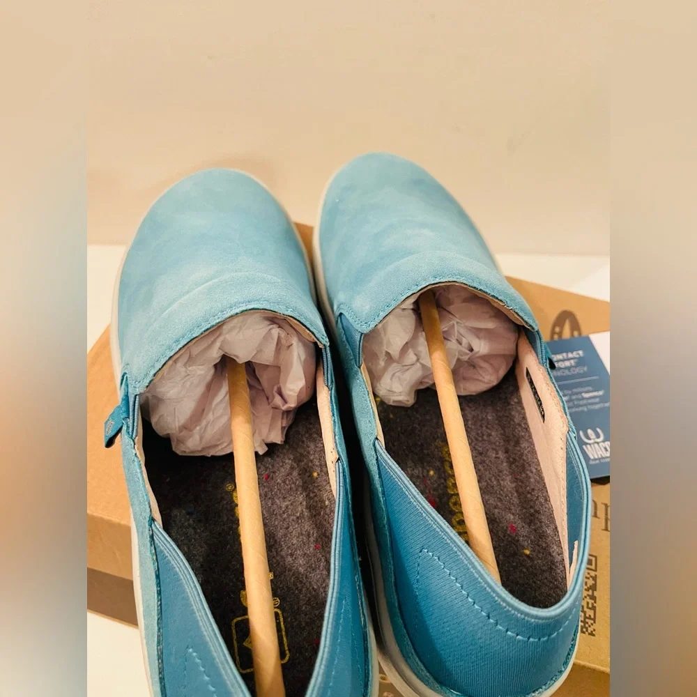 NIB SPENCO ORTHOTIC SAYLOR AQUA LEATHER SLIP-ON EU 39.5B or 8.5M - Picture 7 of 12